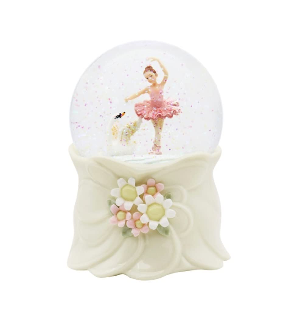 Spieluhr Musikspieluhr Princess Ballet Girl Music Box mit bunten Lichtern und rotierenden Self-Jet-Pailletten, Kristallkugel für Mädchen Musik Einschlafhilfe