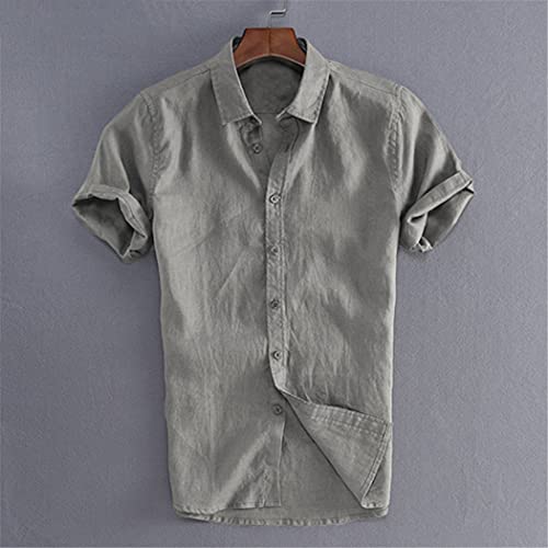 T-shirt décontracté pour homme ajusté avec un col rabattable élégant en coton