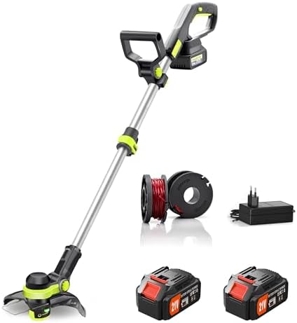 JWDJ - Cortabordes EléCtrico InaláMbrico A BateríA 21v con 2 Bobi...