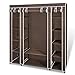 Produktbild vidaXL Stoffschrank Braun Faltschrank Kleiderschrank Garderob Schrank Regal
