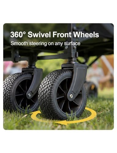 Chariot utilitaire pliable avec table intégrée pour marché et camping - 4