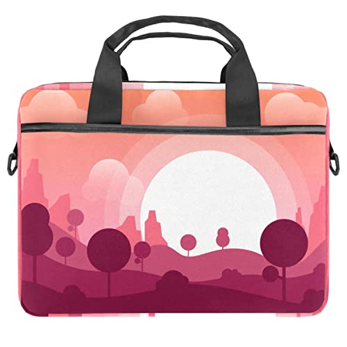 Sacoche ordinateur 13 pouces au design coucher de soleil rose de Pâques