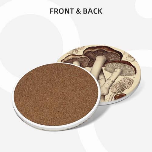 Dessous de verre champignons super absorbants en céramique pour table propre