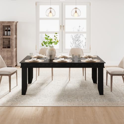 GarveeHome Farmhouse Dining Table for 6-8 People, 71