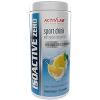 Activlab ISOACTIVE ZERO Zitronengeschmack – Zuckerfreies Iso-Getränk mit Elektrolyten und grünem Tee-Extrakt, 225g, Kalorienfrei, B-Vitamine