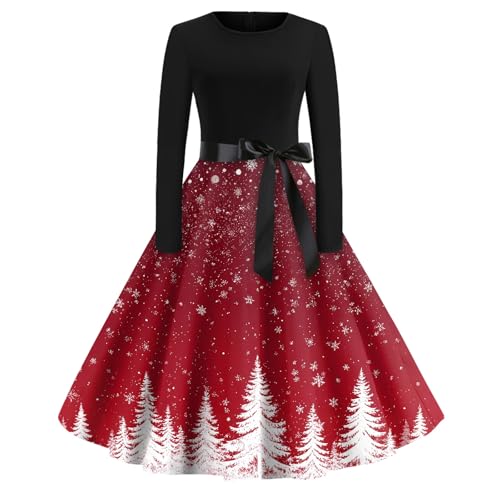 Weihnachtskleid Mama Tochter Lustig Festlich Elegant Weihnachtsoutfit Mama Tochter Weihnachtliche Warmes mit Weihnachtsmotiv Elegantes Santa Claus...