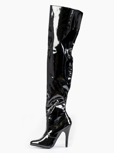 Ellie Shoes Women's 5 Inch Heel Thigh High Boots (Black;14)4