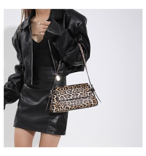 Leopard Print Shoulder Bag Cheetah Print Hobo Handbag Women Leather Vintage Clutch Handbag Purse2