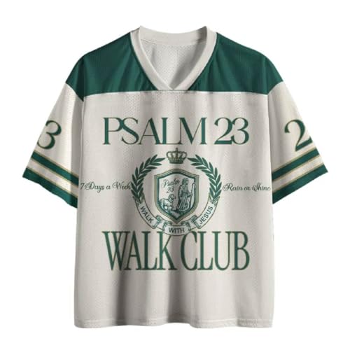 Graphic Tees Summer Novelty Women Men Oversized Psalm Bible Element Christian Jersey
