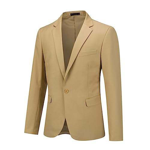 YFFUSHI Mens 2 Piece Suits One Button Formal Slim Fit Solid Color Wedding Tuxedo2