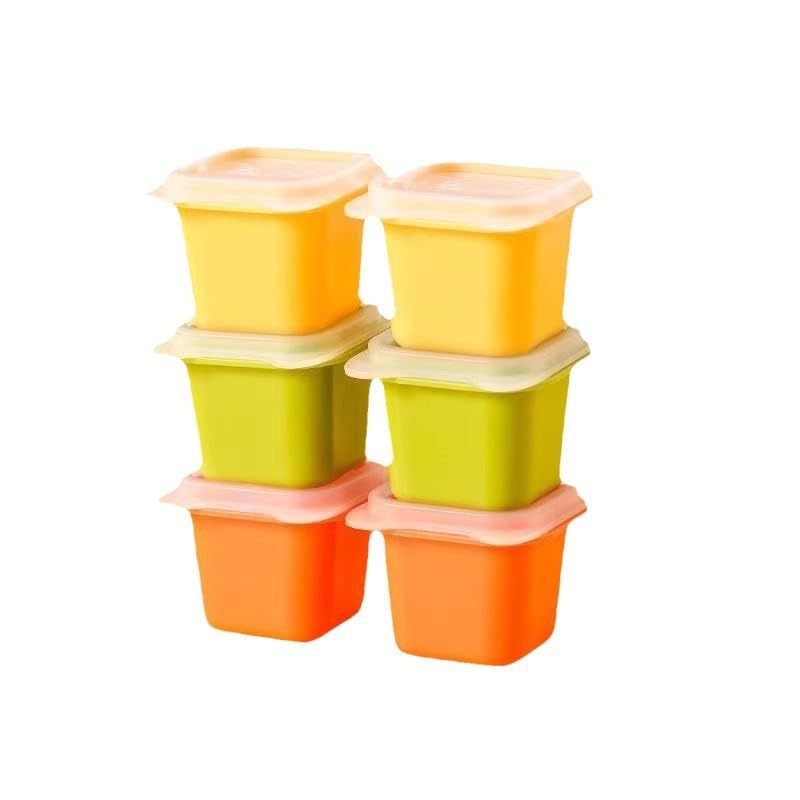 3-pack moldes square silicona con tapa colores miniatura 4