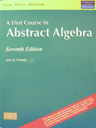 A First Course in Abstract Algebra Seventh Edition 8178089971 Book Cover