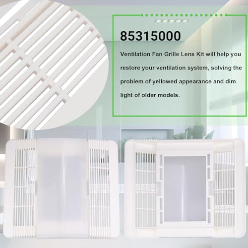 Tapa de ventilador de baño 85315000, rejilla y lente de reemplazo para extractores Br-oan-Nut-one modelos 663, 663N, 663FL, 663L, 663LN, 669L, 669LN, 669FN, 763RL, 763RLN, 770F, 769RL miniatura 4