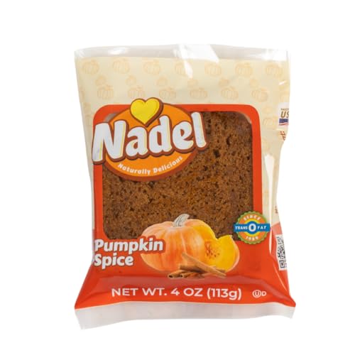 Image of Nadel - NATURALLY DELICIOUS Pumpkin Spice Bread Slices, 4 Pack, Sweet Breads & Cakes Back to School lunch snack, breakfast bar.