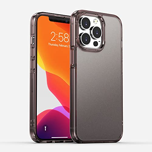 Coque iPhone 14 Pro de qualité supérieure mate transparente marron
