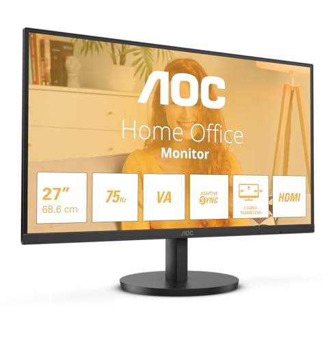 AOC 27B3HM 27 zoll FHD Monitor, 75Hz, VA Panel, 4ms GtG, , (1920x1080 HDMI 1 )Schwarz