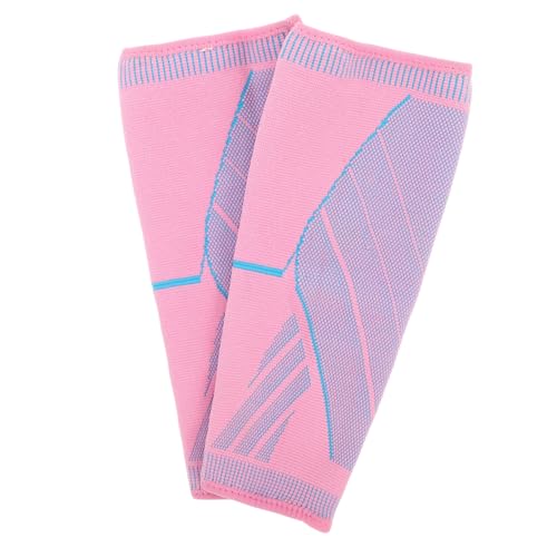 VANZACK 2Pcs Calf Compression Sleeves for Men and Women Pink Shin Splint Support Footless Socks Lightweight Nonrestrictive Design for Running Basketball and Hiking