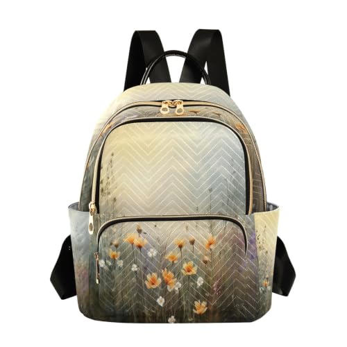 Mini sac à dos matelassé marguerites léger pour soulager vos épaules au quotidien
