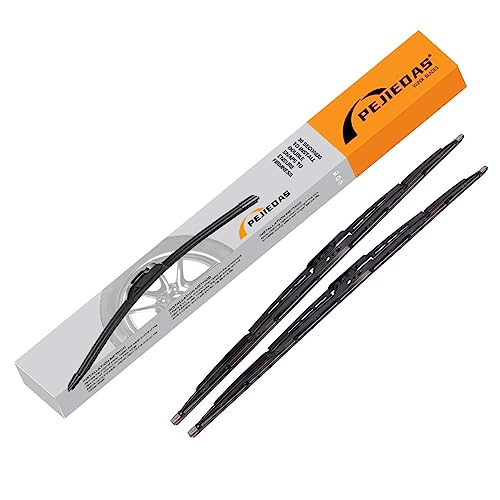 Image of Front Windshield Wiper Blades, 18 inch + 18 inch Metal Frame Wiper Blades, OEM Quality for Original Equipment Replacement (Pack of 2)