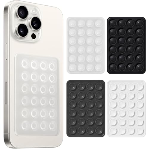 Accesorios De Telefonía, Wireless Firejoy 4 Piezas Ventosas para Celular, Soporte Teléfono con Ventosa, Soporte iPhone Ventosa, Compatible con iPhone y Android, Soporte para Teléfono Ducha...