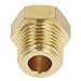 MroMax 1Pcs Brass Pipe Hose Fitting 1/4 Male to 3/16 Female Thread Tube Adapter Nozzle for Liquid Oil Gas