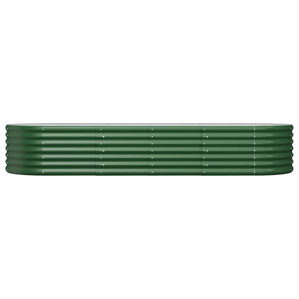 Brokky Jardineras Exterior Grandes de Acero Galvanizado para Plantas, Flores, Terraza, Resistente a la Intemperie-Verde-224 x 80 x 36 cm