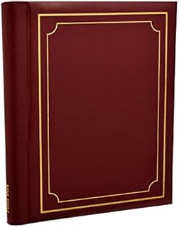 Arpan Self Adhesive Large Photo Albums Totaling 20 Sheets 40 Sides - Red/Burgundy