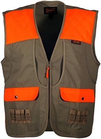 Best Bird Hunting Vest That Will Change Your Outdoor Experience 6 Gamehide Shelterbelt Mid-Weight Upland RipStop HUnting Vest (Large, Khaki/Orange)