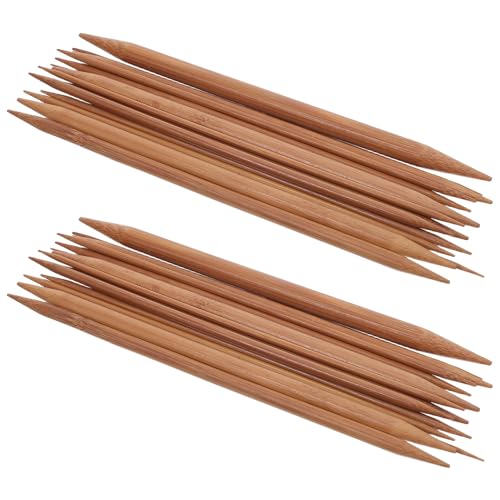 Agujas de tejer de bambú de doble punta OSOLADY juego de 150 unidades de 20 cm para gorros