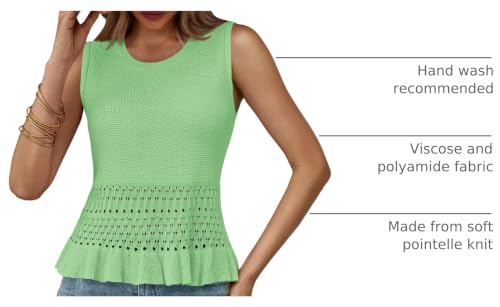 Image of Saodimallsu Womens Crochet Tank Top Sweater Vest