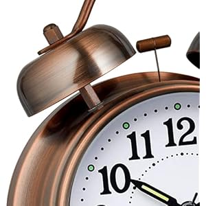 Loudalarmclockforheavysleepersadultsmetal4inchestwinbellbatteryoperatedalarmclocksforbedroomsdecorationsilentnontickingredbrown Urban Country Home Decor Loud alarm clock for heavy sleepers adults metal 4 inches twin bell battery operated alarm clocks for bedrooms decoration silent non ticking red brown urban country home decor