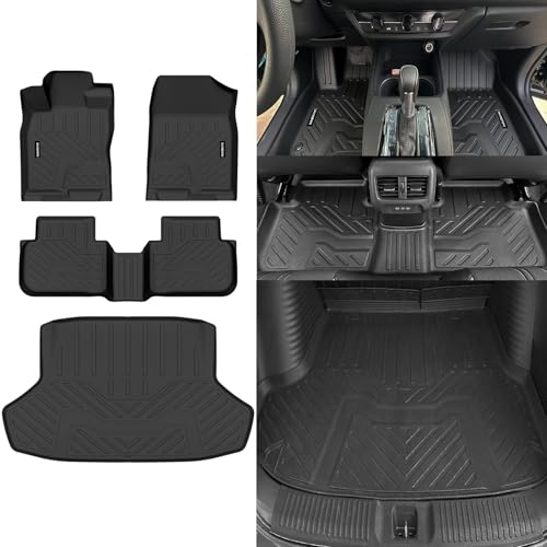 Naibeve Floor Mats for 2022-2025 2026 Honda Civic Sedan - All Weather Custom Fit for Honda Civic Sedan Floor Mats Cargo Mat Waterproof Interior Accessories