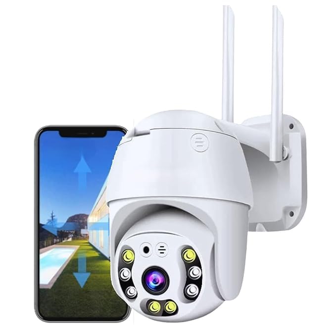 Image of JB Supar 5MP WiFi Outdoor PTZ Security Camera | 360 View | Full HD | Color Night Vision | Motion Detection | Two Way Audio | Wireless CCTV Camera for Home with Mobile App V380 Pro (Dome Camera)