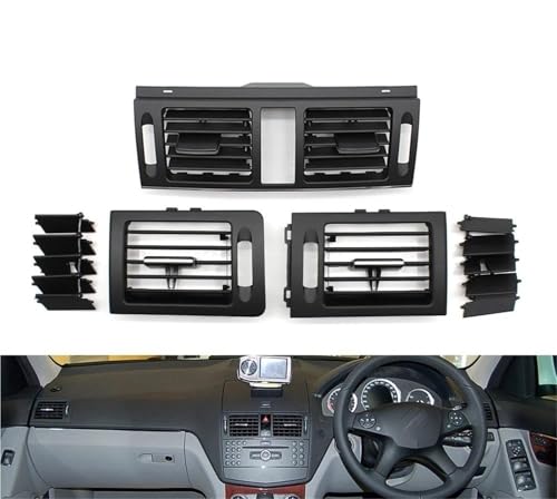 Grille aération W204 centrale type A pour optimiser le flux d'air climatisé Mercedes