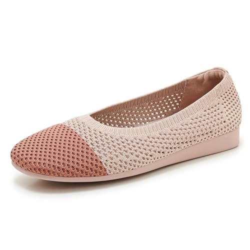 Ballerines légères tricotées femme et chaussures plates confortables