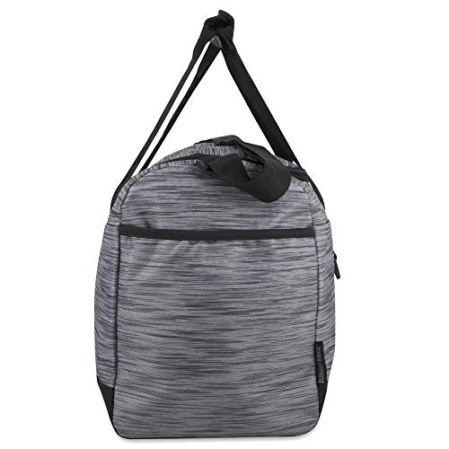 35 Liter 23 Inch Duffle Bag - Large Canvas Weekender Duffle Bags for Men, Women for Travel, with Shoes Compartment (Heather Grey)