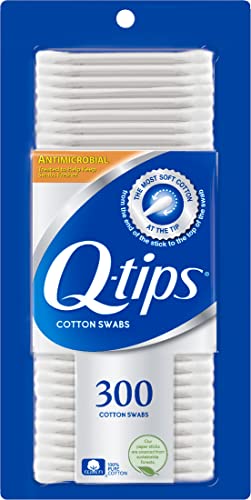 Q-Tips Antimicrobial Swabs For Cleaning Are Made With 100 Percent Cotton, 300 Count, Pack Of 12 #TOP1