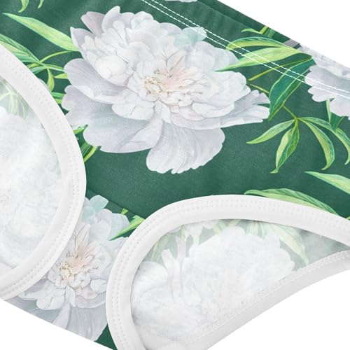 Toddler Underwear Floral 2t Cotton Panties Little Girl Bright Kids Undies Briefs Floral Pale Blue Peonies Green4
