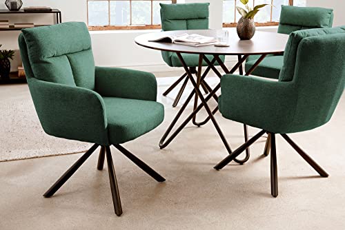 Riess Ambiente Drehbarer Retro Stuhl Big George - grün - mit Armlehnen und Bonellfederkernpolsterung - 3