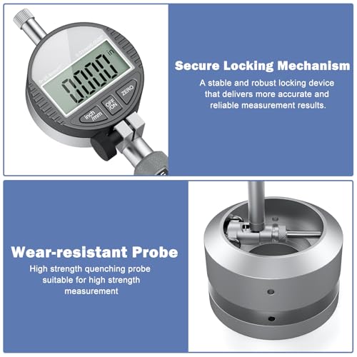 Image of HDLNKAK Digital Dial Indicator Bore Gauges (2 inch-6 inch /0.0005 inch), Engine Cylinder Measurement with Carbide anvils, with LCD Digital Dial Indicator - Grey