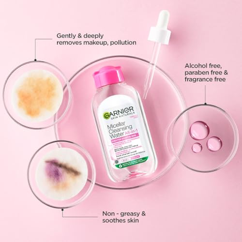 Image of Garnier Micellar Cleansing Water Trial Pack - Gentle Cleanser & Make Up Remover For Everyday Use - Suitable For Sensitive Skin, Dermatologically Tested, 50 ml