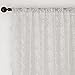 Anmao Vintage White Lace Curtains 84 Inches Long 2 Panels Set, Romantic Elegant Light Filtering Semi Sheer Floral Thick Lacy Curtain Drapes for Living Room and Bedroom, Each Panel 55W x 84L, Off White