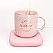 Produktbild Keramik Kaffeetasse Mädchen Warmes Herz Tasse Kreative Geburtstagsgeschenk Büro Heizung Coaster 55 Grad Tasse Zweite Generation Konstante Warme Warme Tasse Kreative Geburtstagsgeschenk(Farbe: Rosa,Grö
