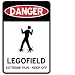 Danger Legofield Door Warning Sign - Vinyl Decal Wall Decor for Brick Builders Rooms AFOL (Small - 7x10.5)