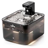 LIPPUP Cat Water Fountain Cordless, 88oz/2.6L Wireless Pet Water Fountains for Cats Indoor, Battery Operated Cat Drinking Fountain with Motion Sensor, Ultra Quiet Pump, BPA-Free, Black