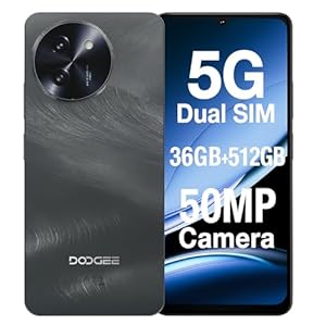 DOOGEE Note 59 PRO+ 5G Smartphone Ohne Vertrag, 36GB+512GB, 6, 75" 120Hz IPS, T8200 6nm Octa-Core Android 15 Handy, 50MP+8MP Kamera, 6250mAh Akku, Dual 5G Dual SIM, Widevine L1, GPS NFC Schwarz