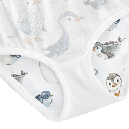 ZZKKO Cute Sea Penguin Girls Underwear Toddler Panties for Girls Comfort Brief Size 2-8T4
