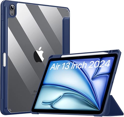 Robustrion Cover for iPad Air 13 inch M2 Cover Case, Flip Cover with Pencil Holder for iPad Air 13 inch [ Auto Sleep Wake Support] - Navy (B0D6W63VJM) Amazon Price History, Amazon Price Tracker
