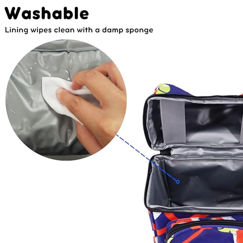 Image of J World Corey Kids Lunch Bag. Insulated Lunch-Box for Boys Girls, Tennisy