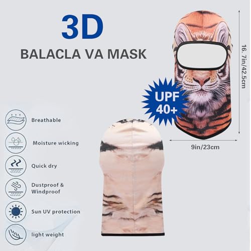 Image of Balaclava Mask 3D Print Full Face Mask Cooling Neck Gaiter Sun Protection Face Cover Mask Windproof Ski Mask